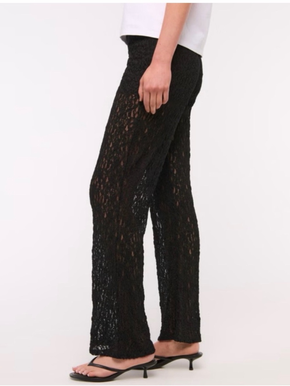 Abercrombie & Fitch Black Lace Boot-Cut Pants